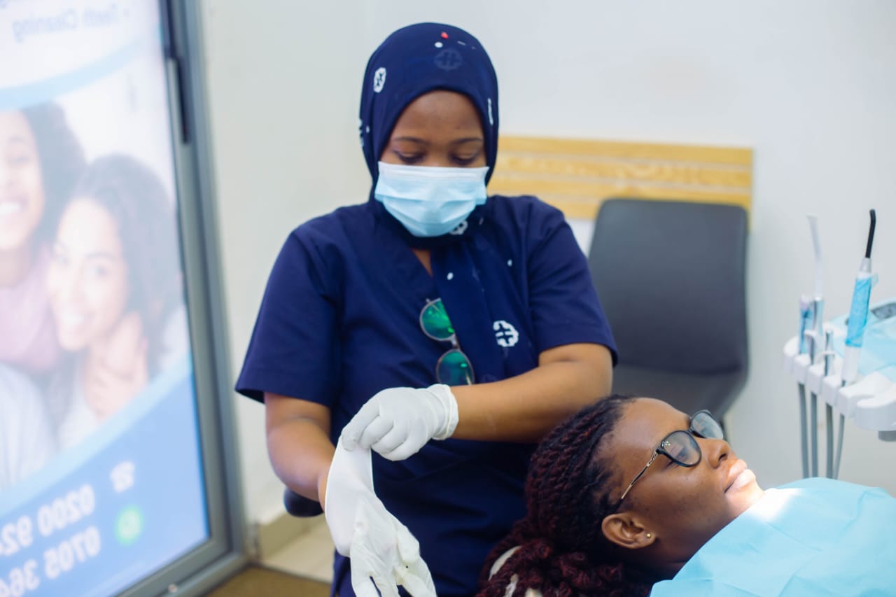 Dental treatment in progress at Rubaga Dental Surgery